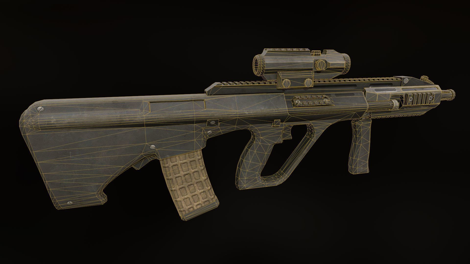 AUG A3 Low-poly 3D model_6