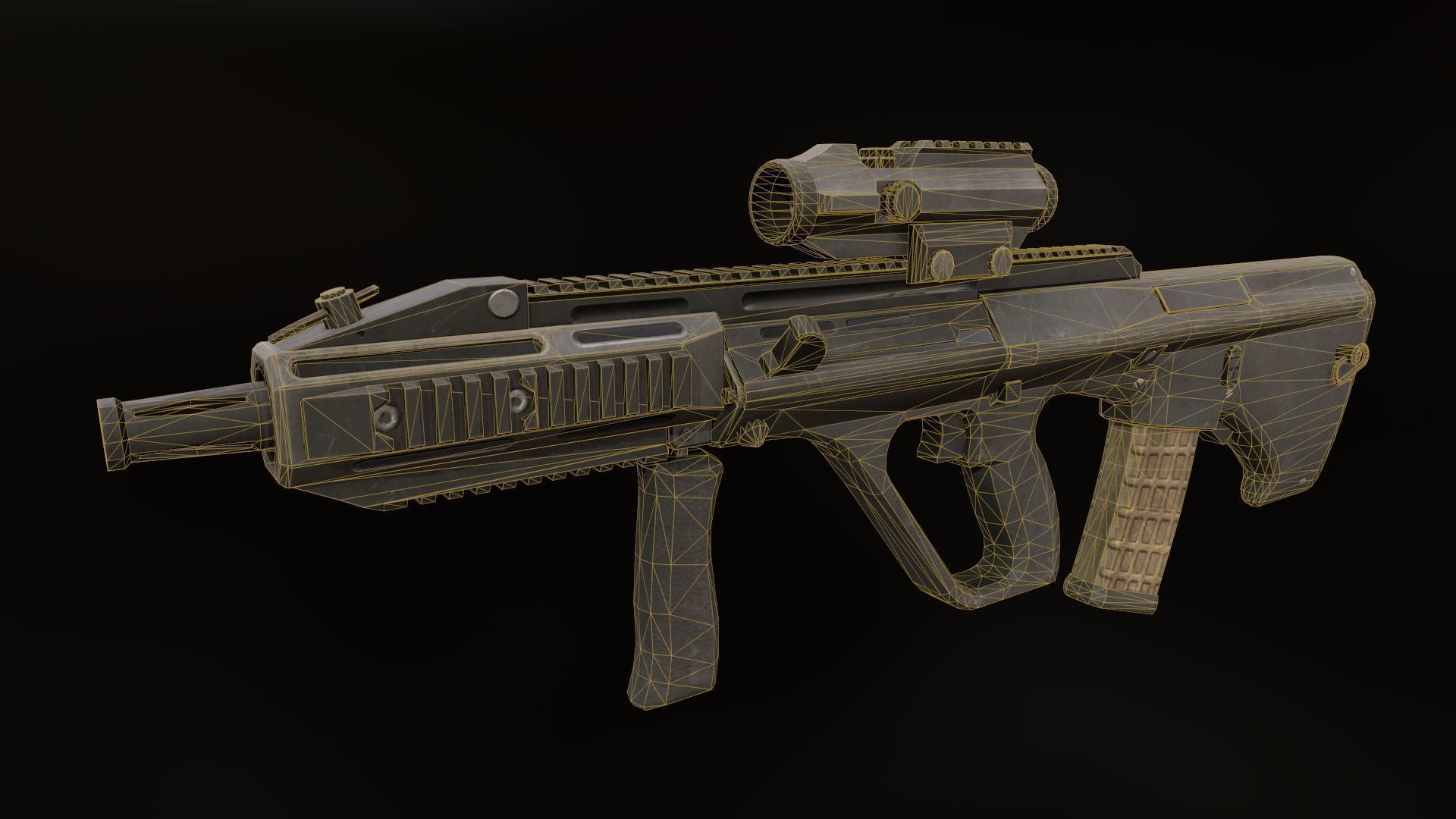 AUG A3 Low-poly 3D model_4