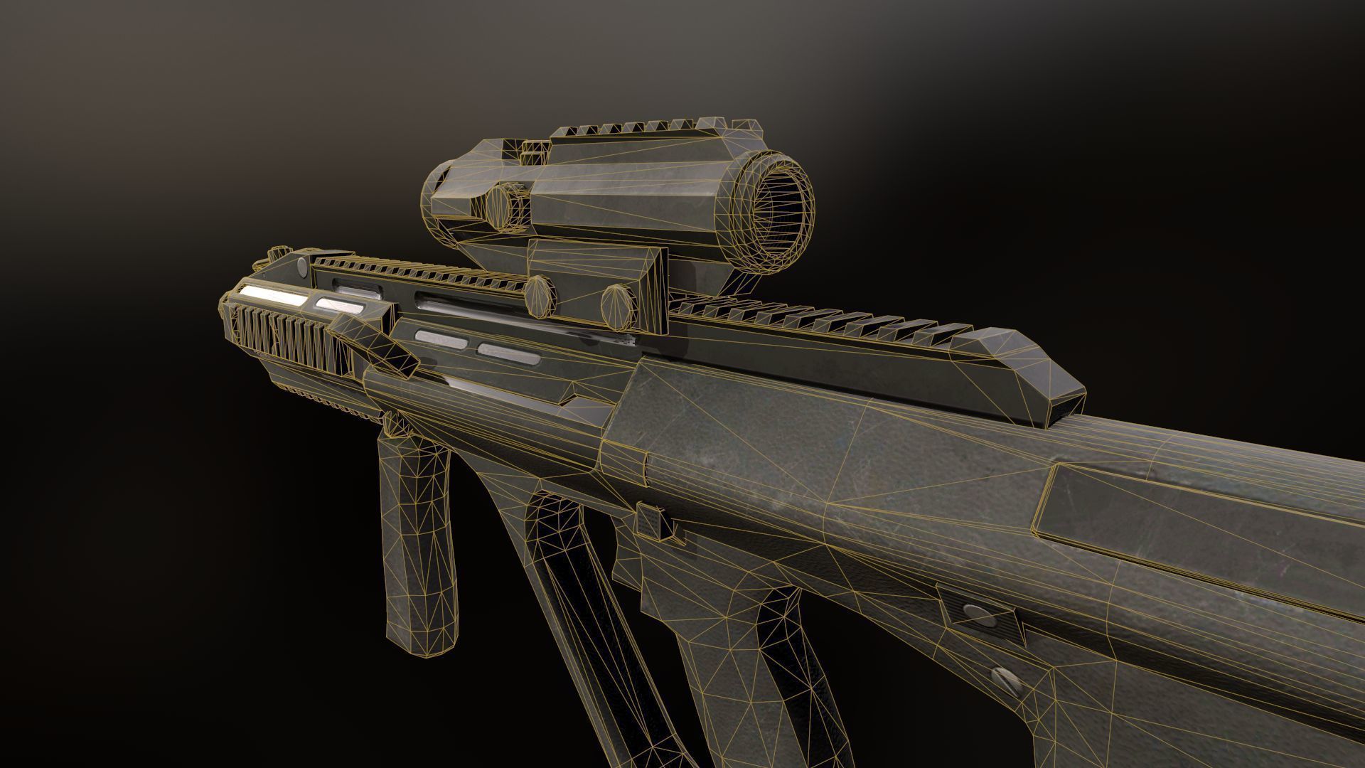 AUG A3 Low-poly 3D model_8