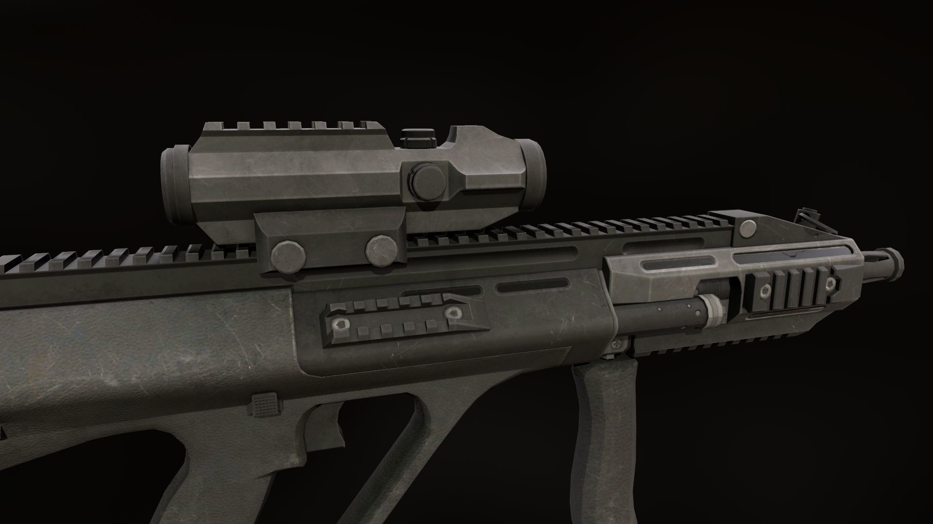 AUG A3 Low-poly 3D model_9