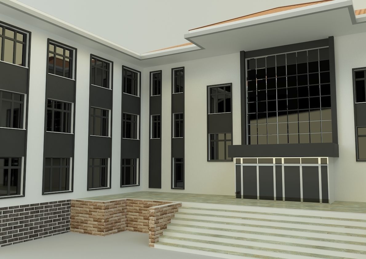 model school 13 3D model_9