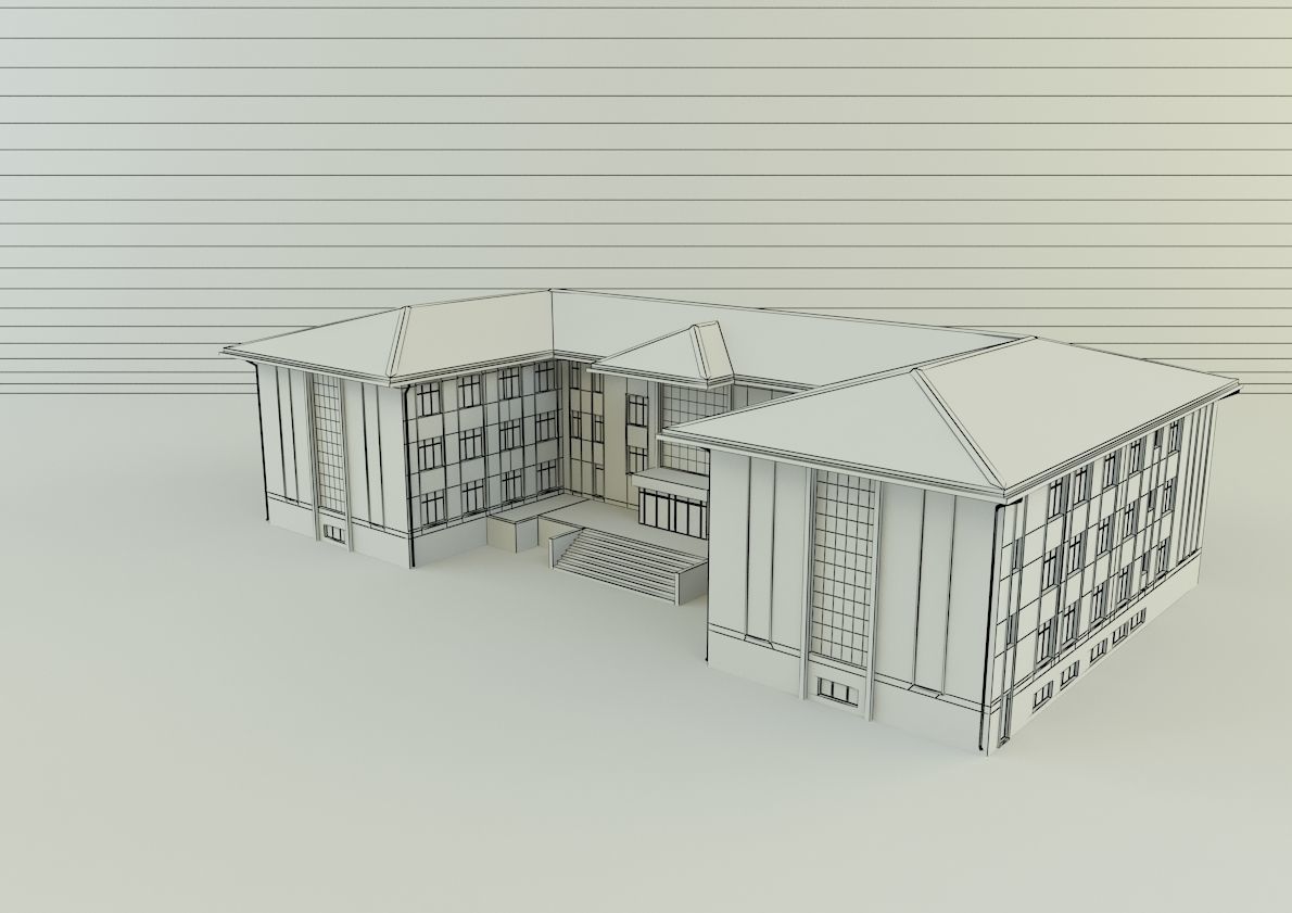 model school 13 3D model_19
