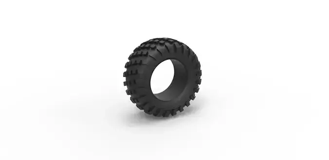Offroad tire 14 Scale 1 to 25 3D print model