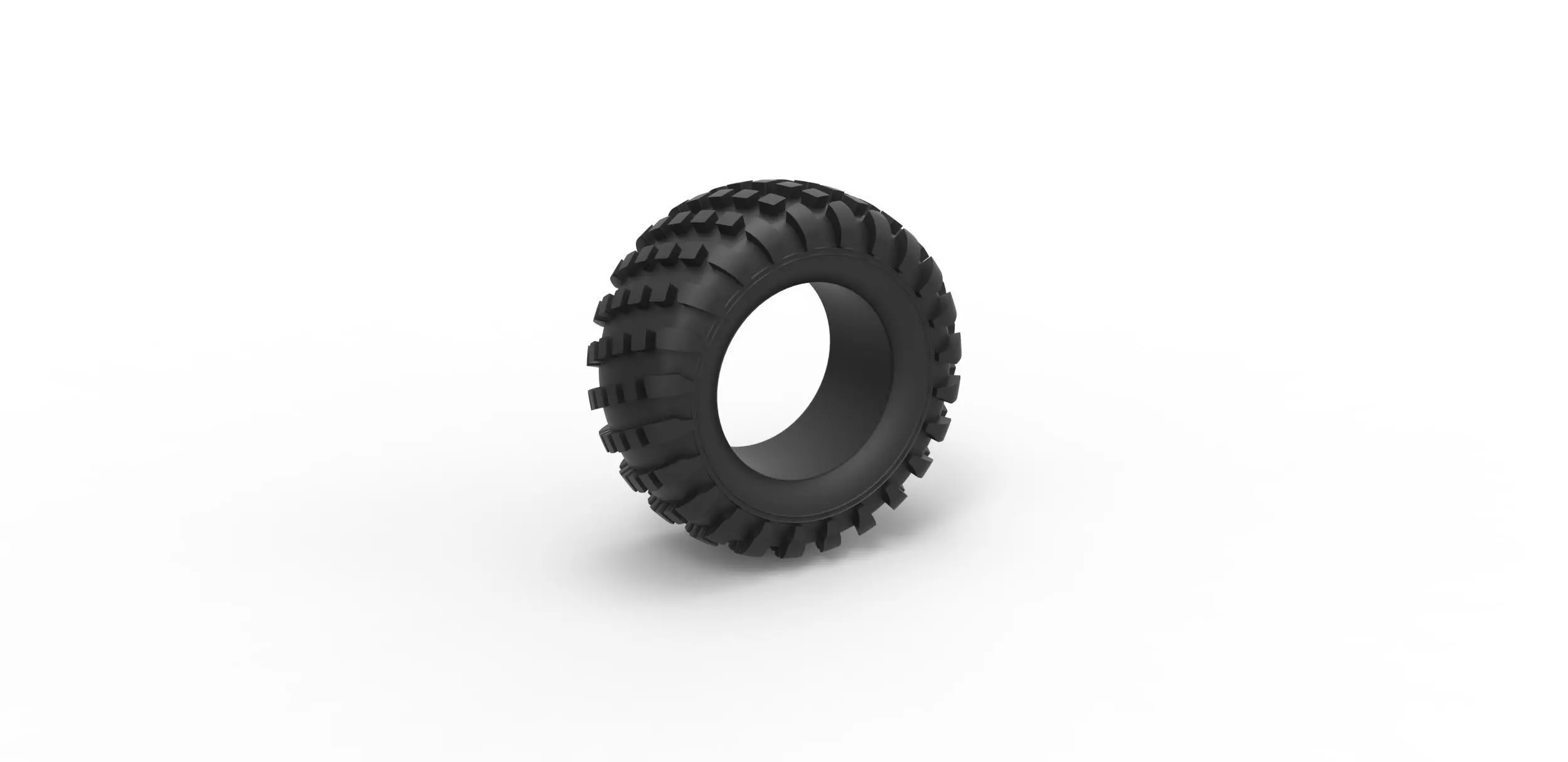 Offroad tire 14 Scale 1 to 25 3D print model