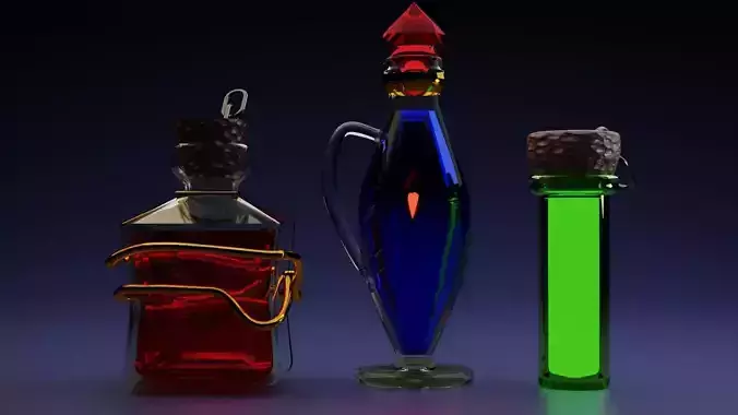 Set of potions for RPG game