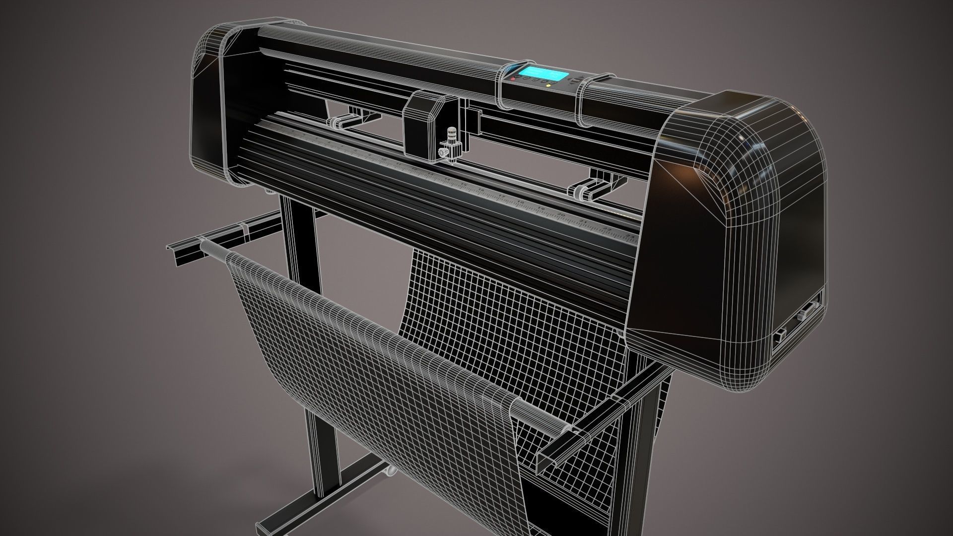 Plotter with Stand 3D model_40