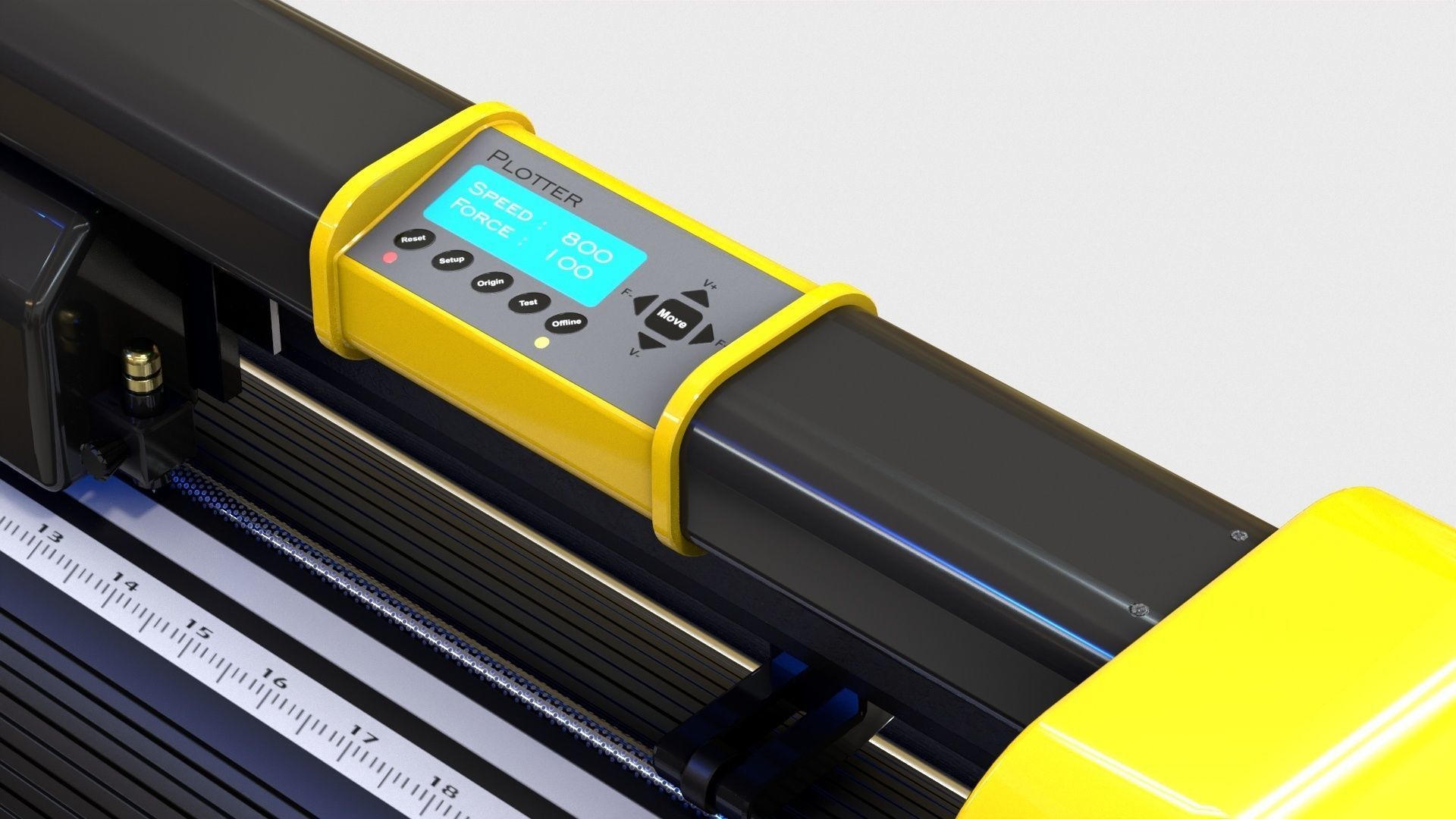 Plotter with Stand 3D model_5