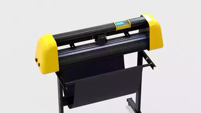 Plotter with Stand 3D model