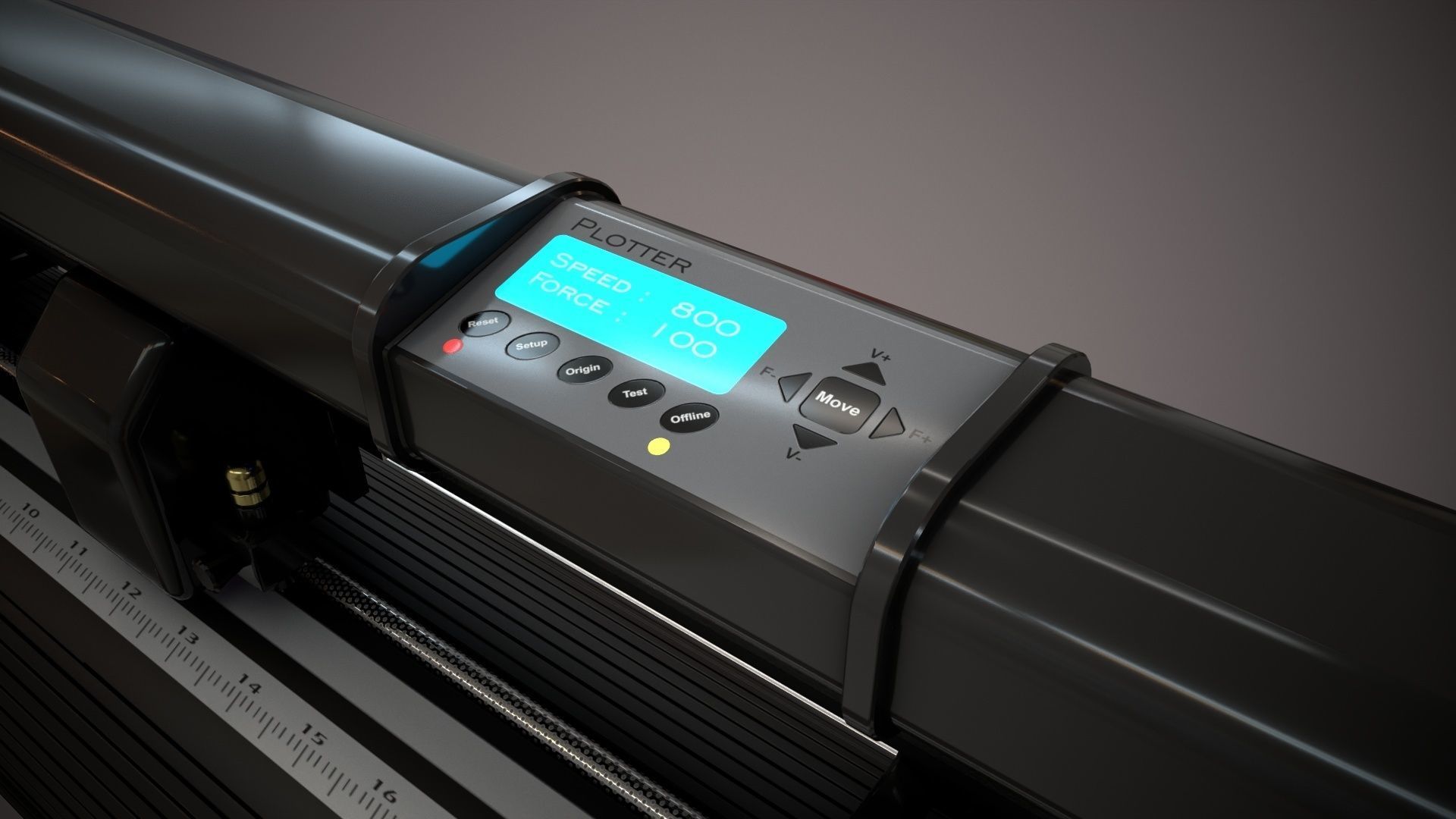 Plotter with Stand 3D model_19