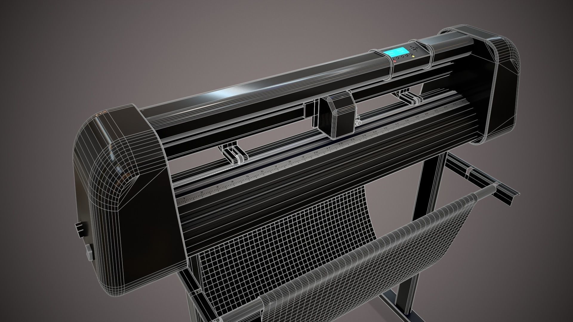 Plotter with Stand 3D model_41
