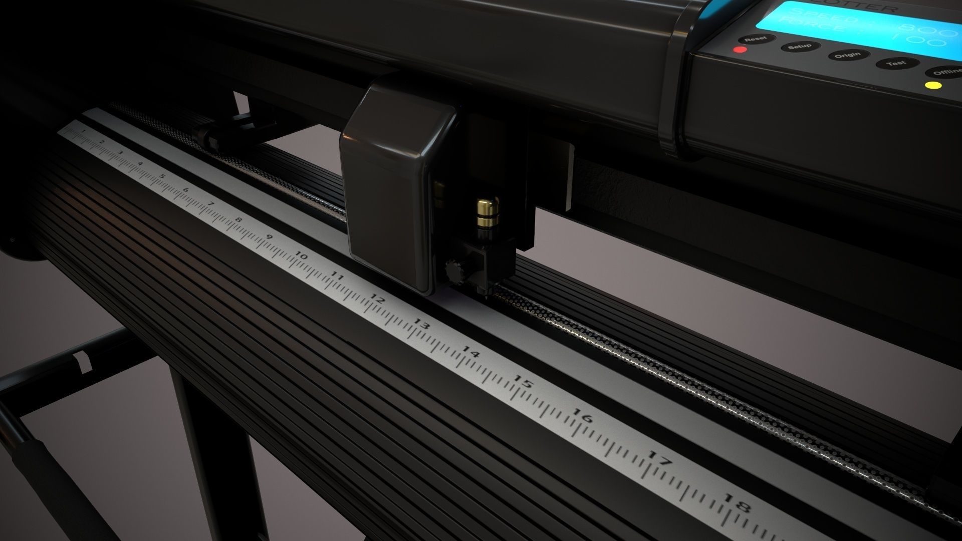 Plotter with Stand 3D model_30