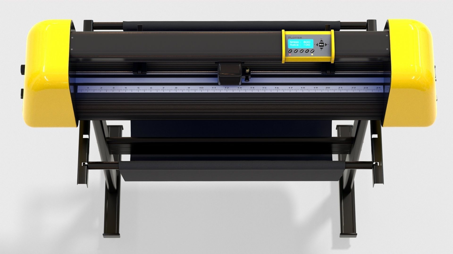 Plotter with Stand 3D model_9