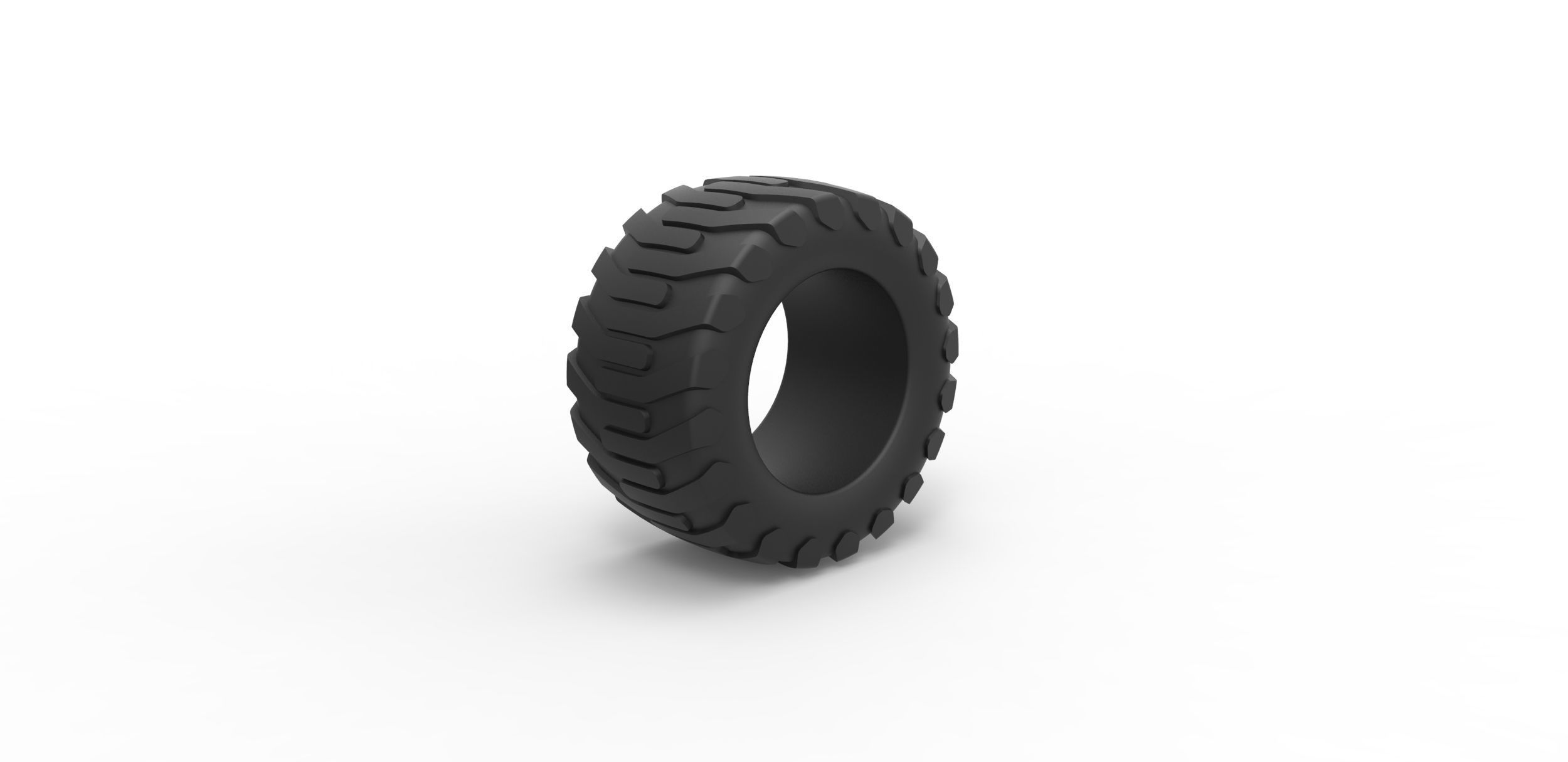 Offroad tire 15 Scale 1 to 25 3D print model_1