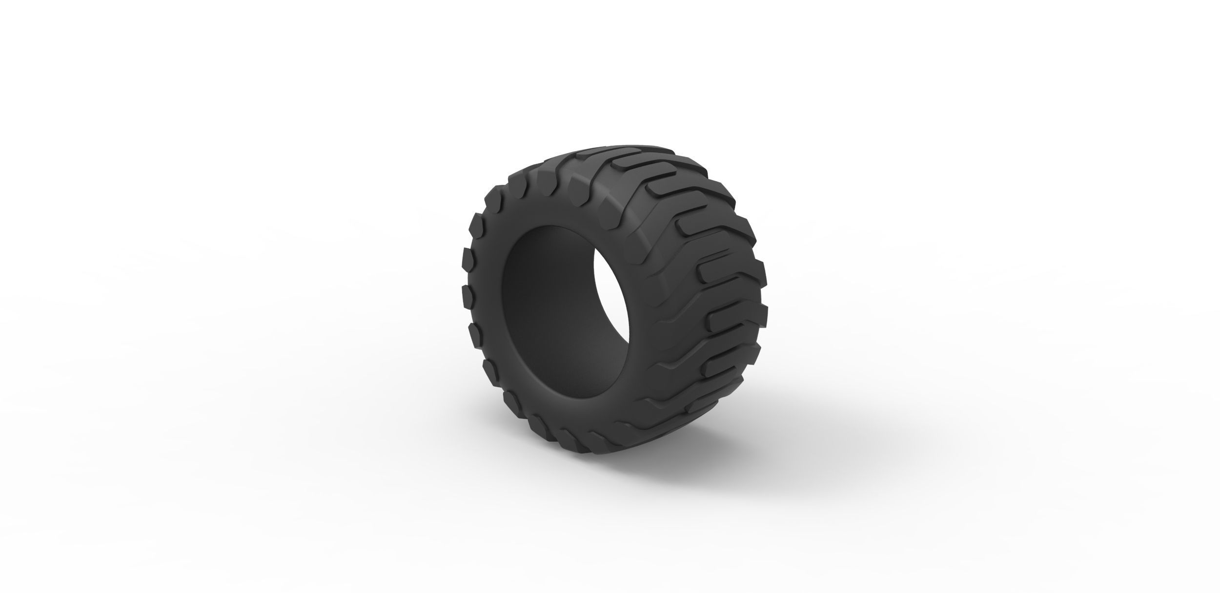 Offroad tire 15 Scale 1 to 25 3D print model_6