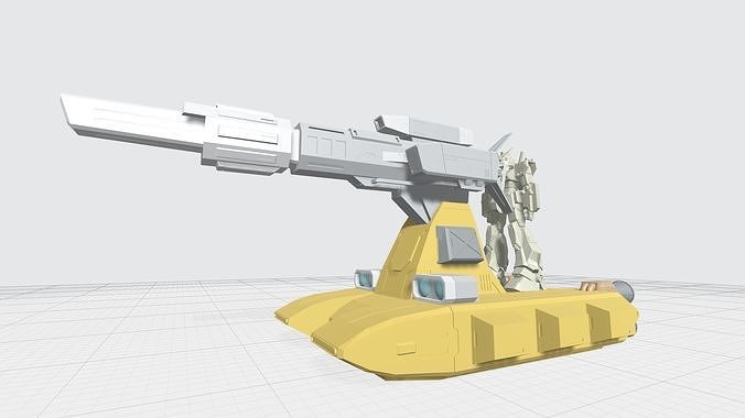 -MHW04C- Mecha Mobile Mega Cannon Brustliner Customizable 3D print model