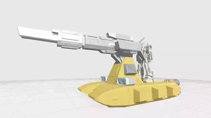 -MHW04C- Mecha Mobile Mega Cannon Brustliner Customizable 3D print model