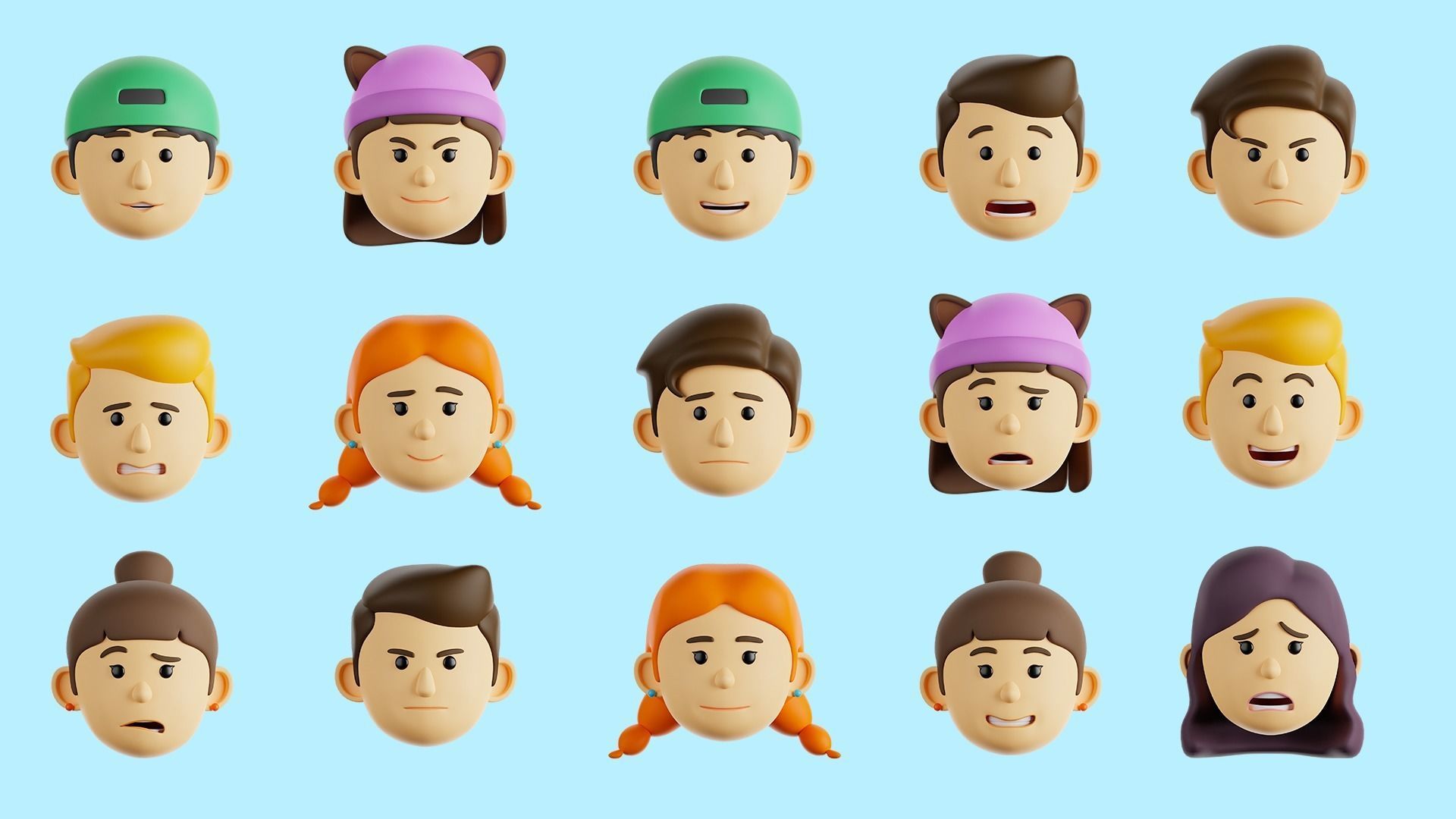 3D  Rigged Characters Pack 3D model_6