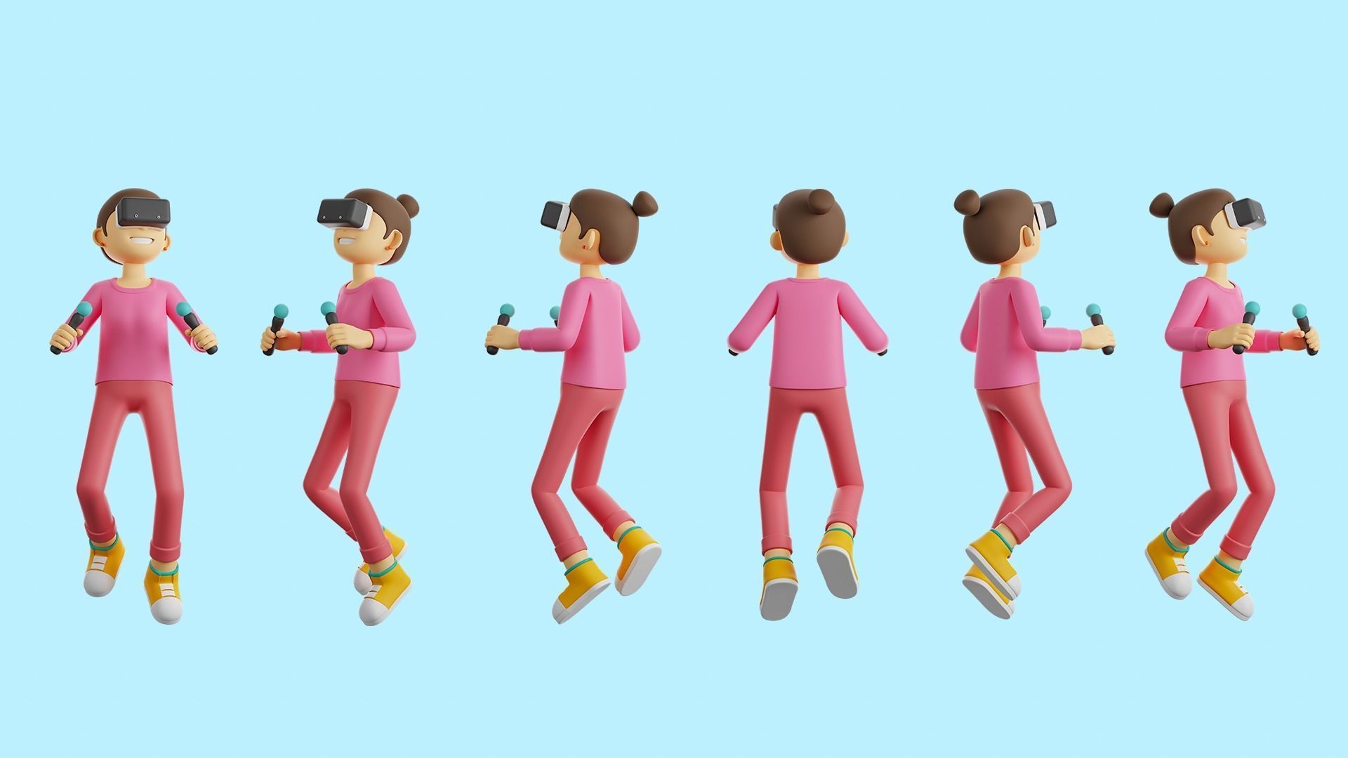 3D  Rigged Characters Pack 3D model_9