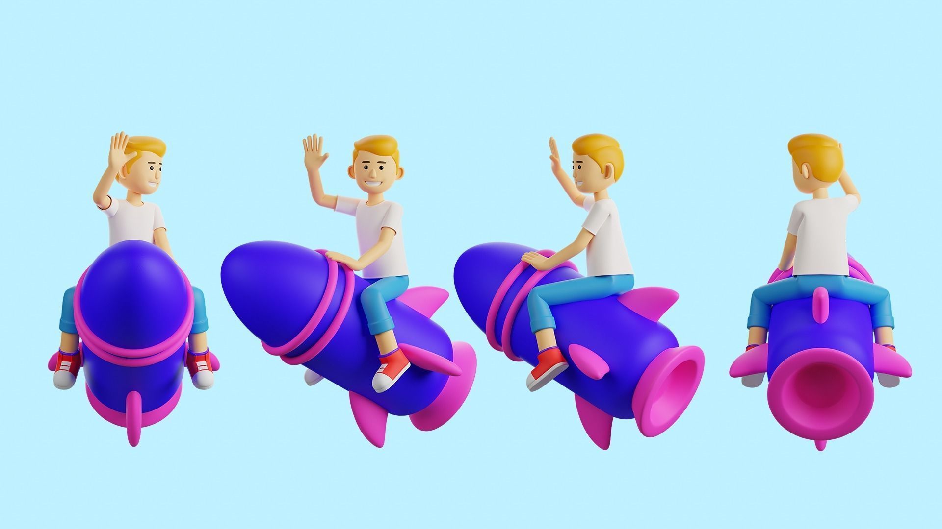 3D  Rigged Characters Pack 3D model_10