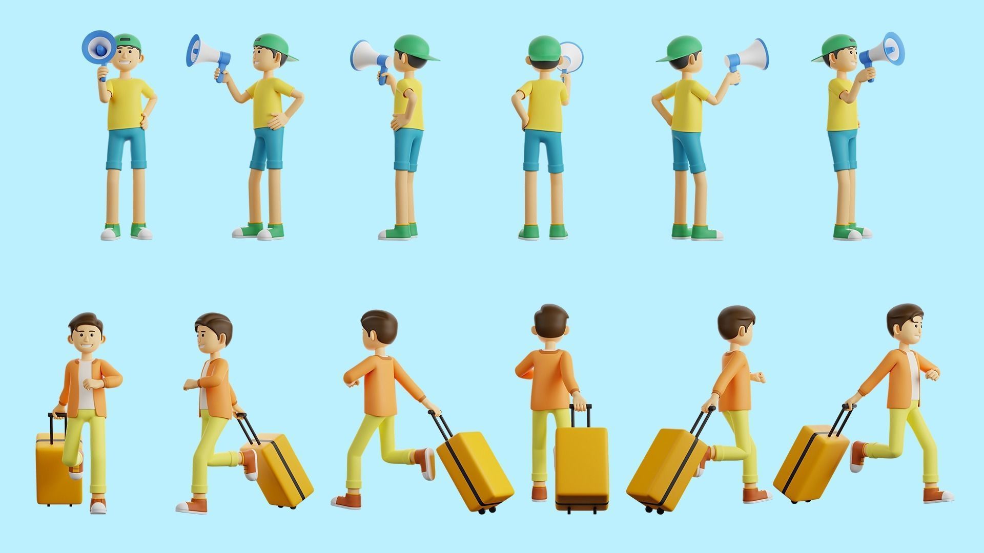 3D  Rigged Characters Pack 3D model_17