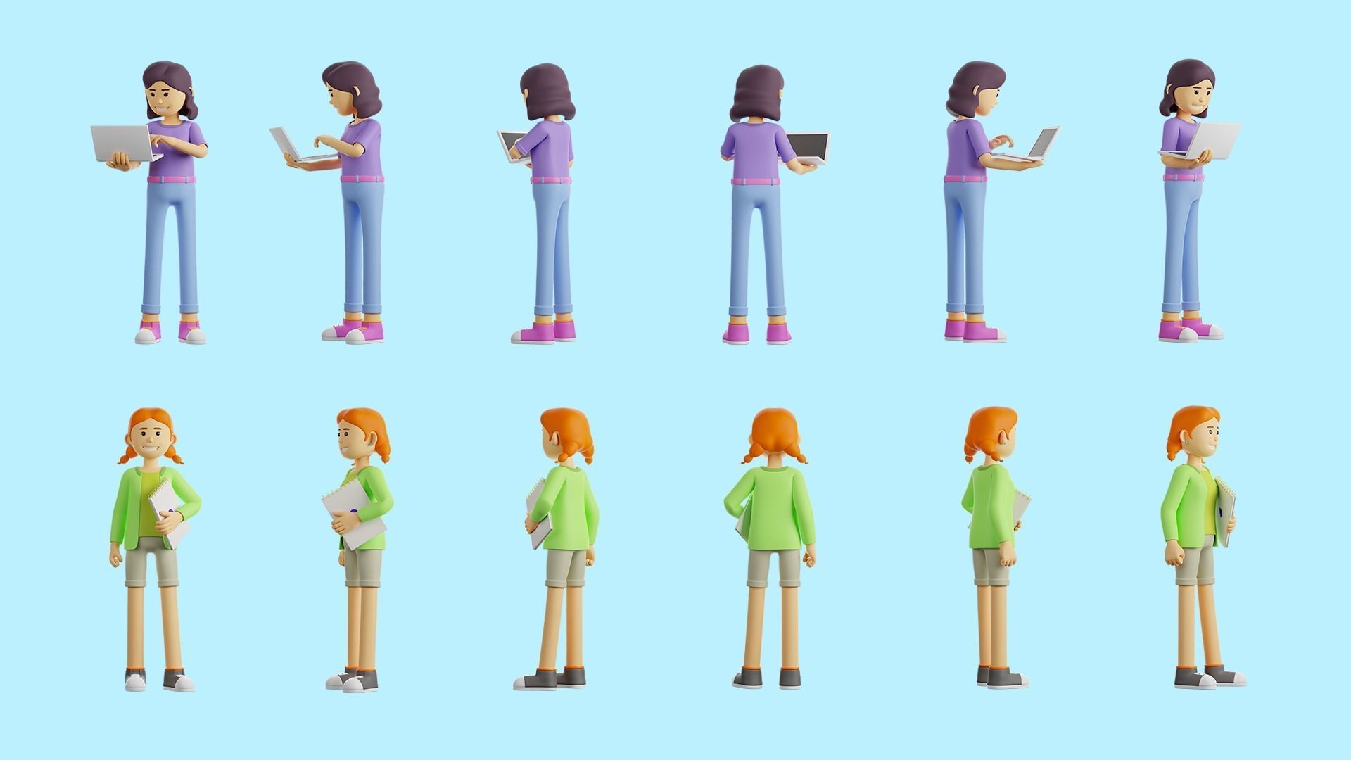 3D  Rigged Characters Pack 3D model_18