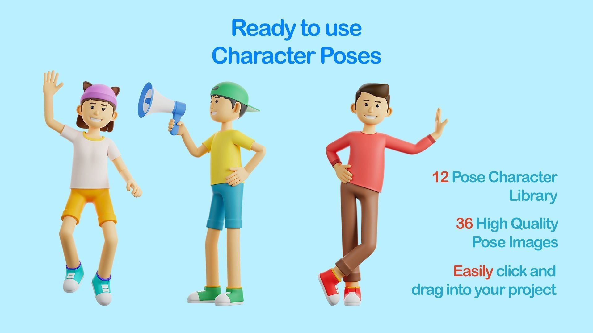 3D  Rigged Characters Pack 3D model_4
