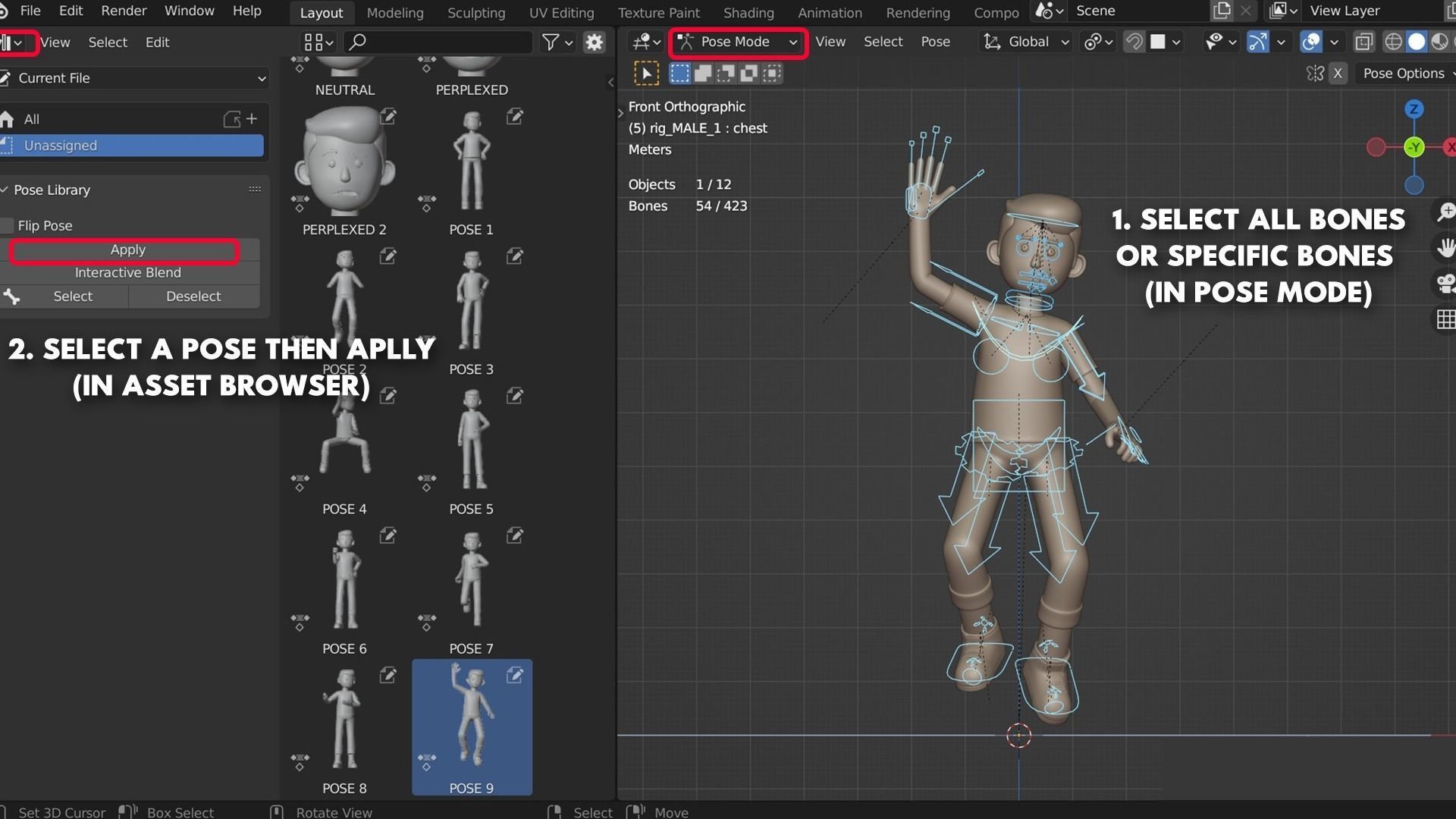 3D  Rigged Characters Pack 3D model_8