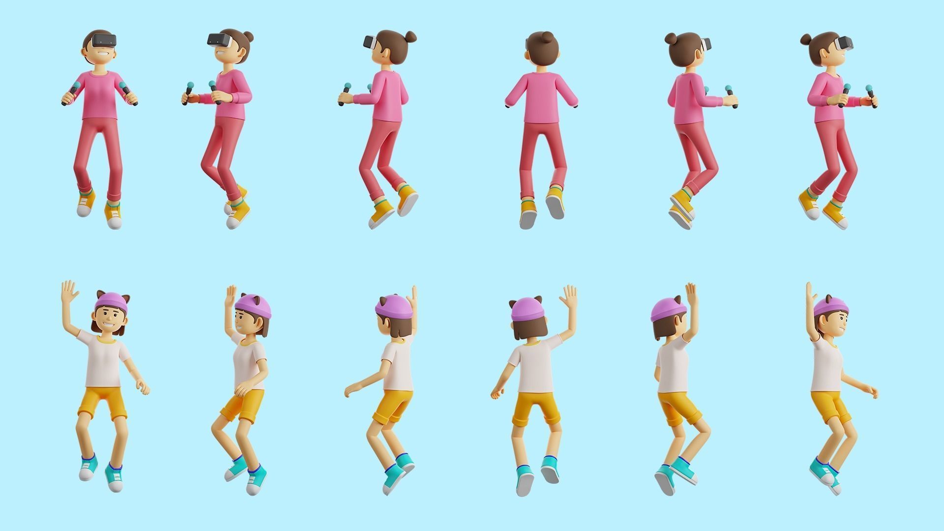 3D  Rigged Characters Pack 3D model_19