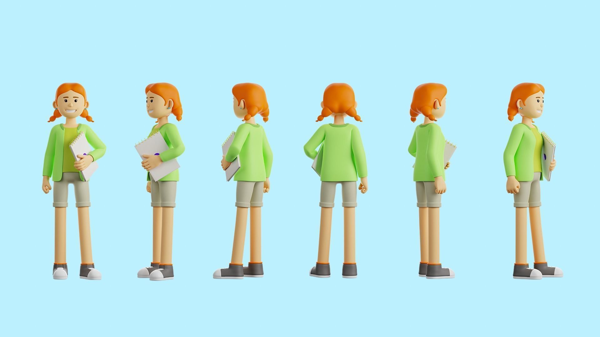 3D  Rigged Characters Pack 3D model_11