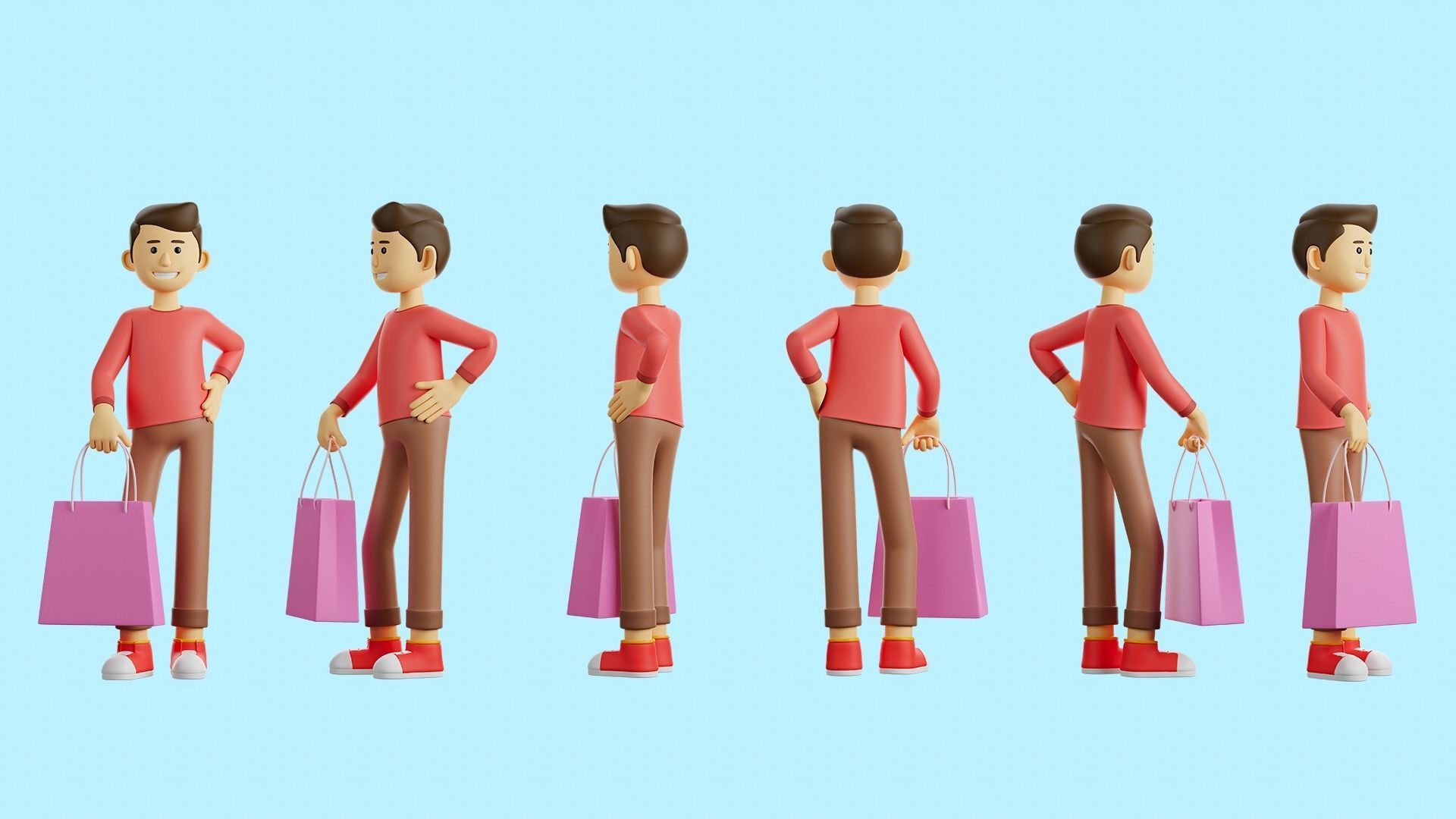 3D  Rigged Characters Pack 3D model_15