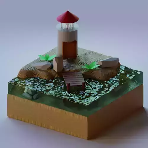 lighthouse and marina