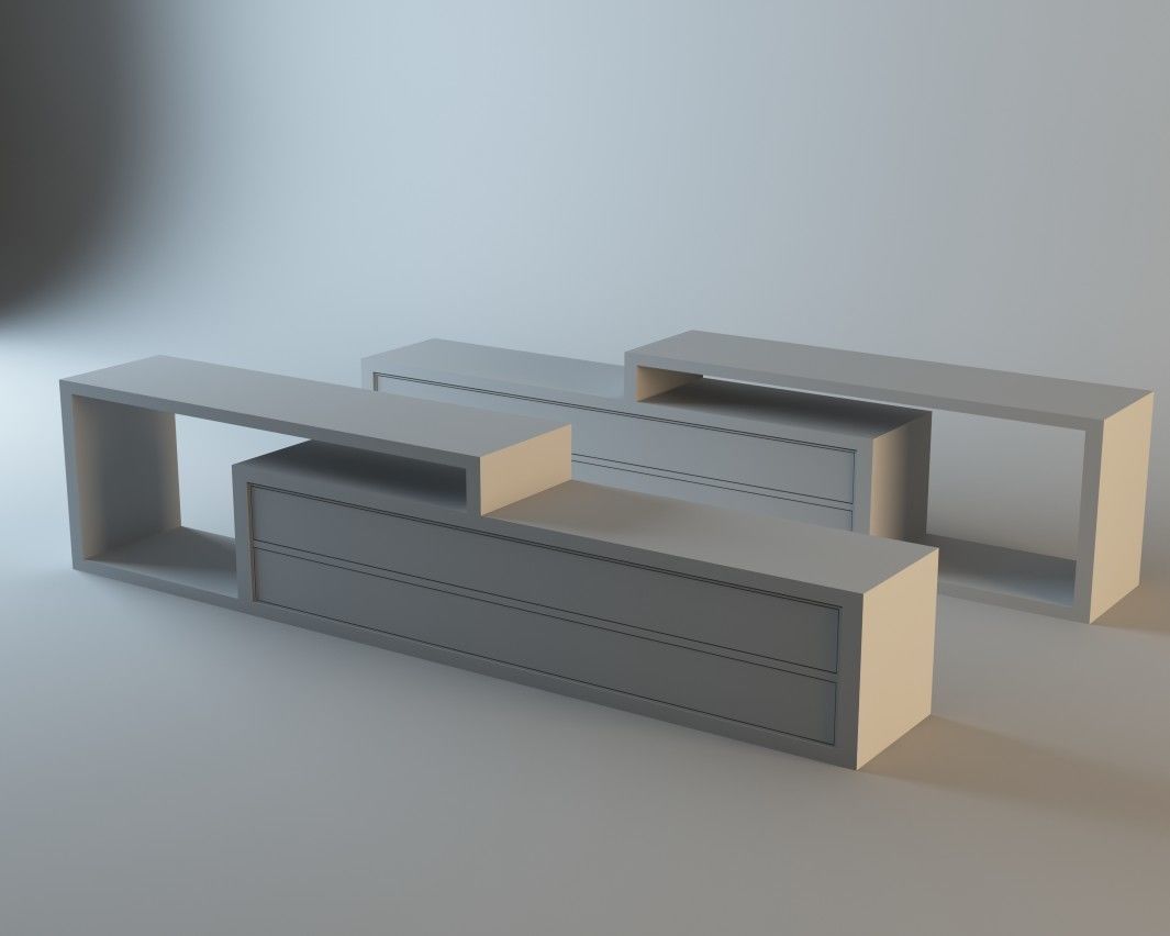 TV TABLE 1002 3D model_5