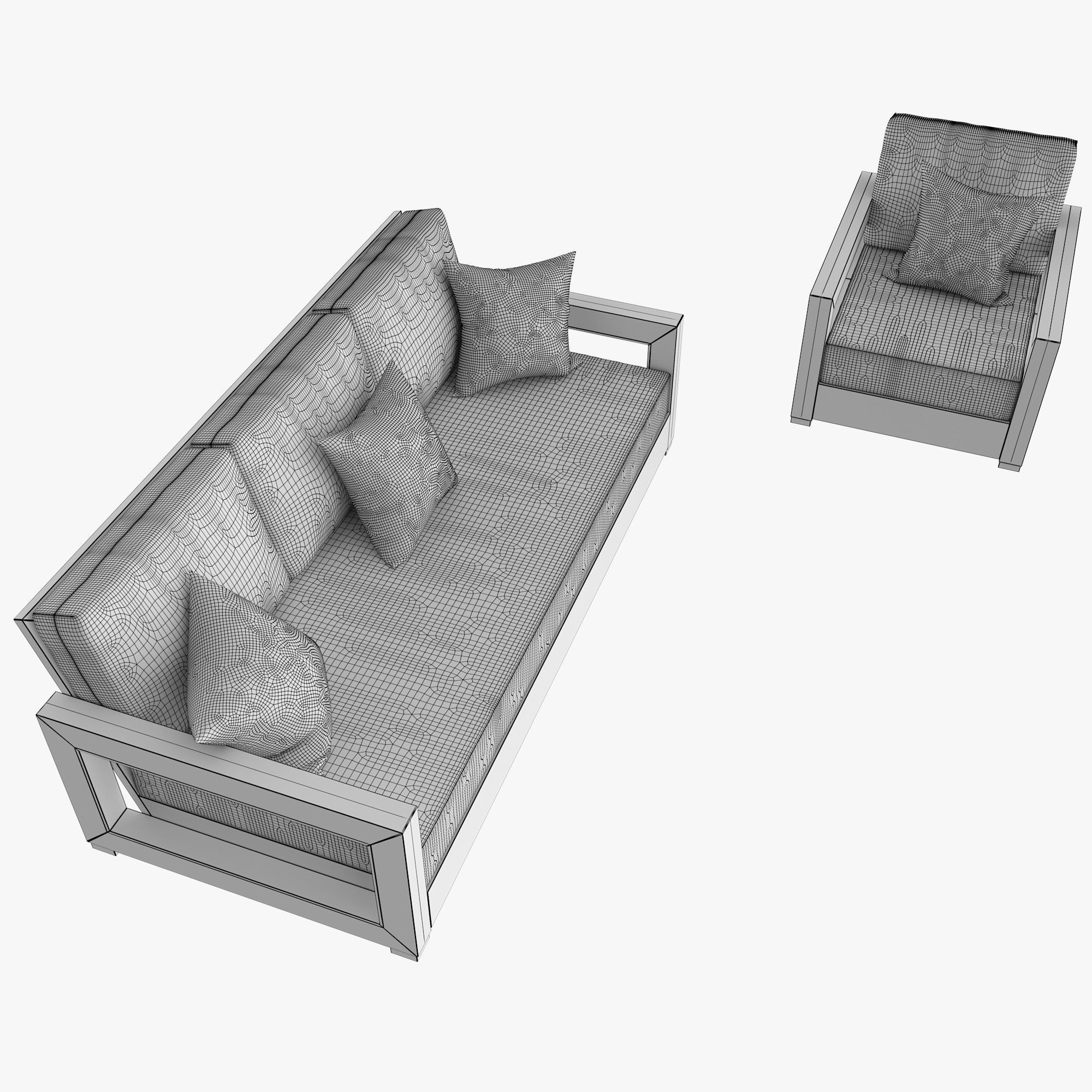 Montford Teak set 3D model_17