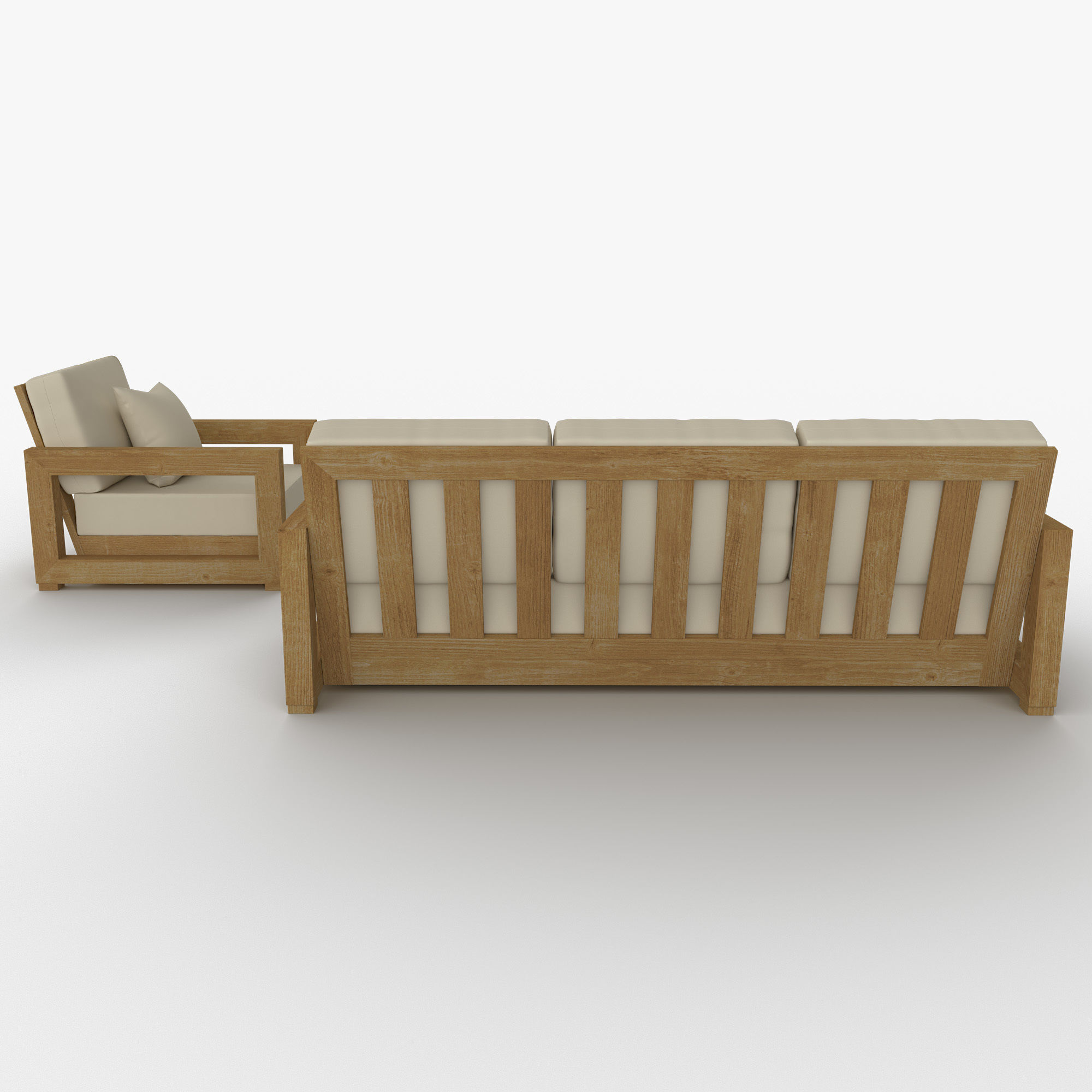 Montford Teak set 3D model_6