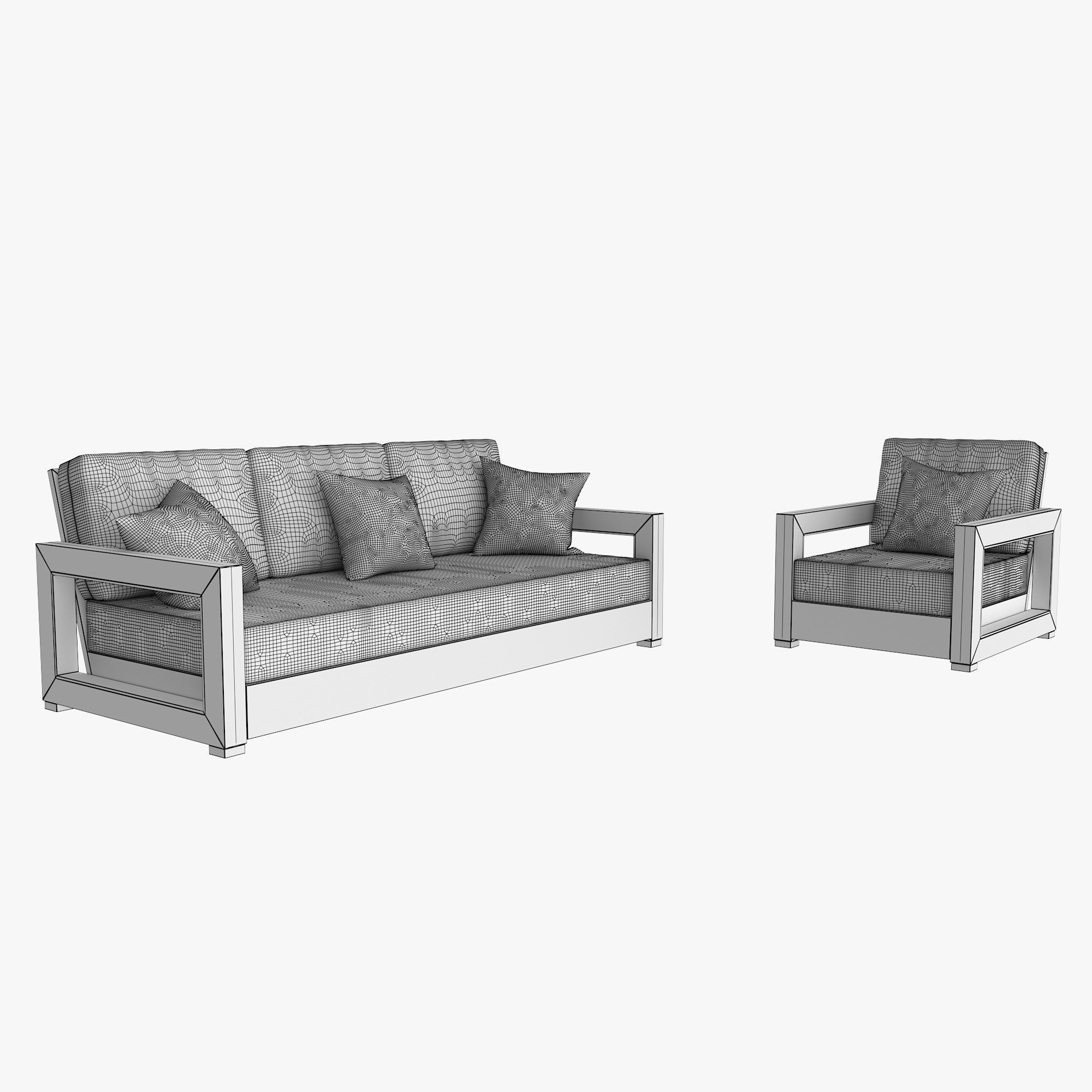 Montford Teak set 3D model_10