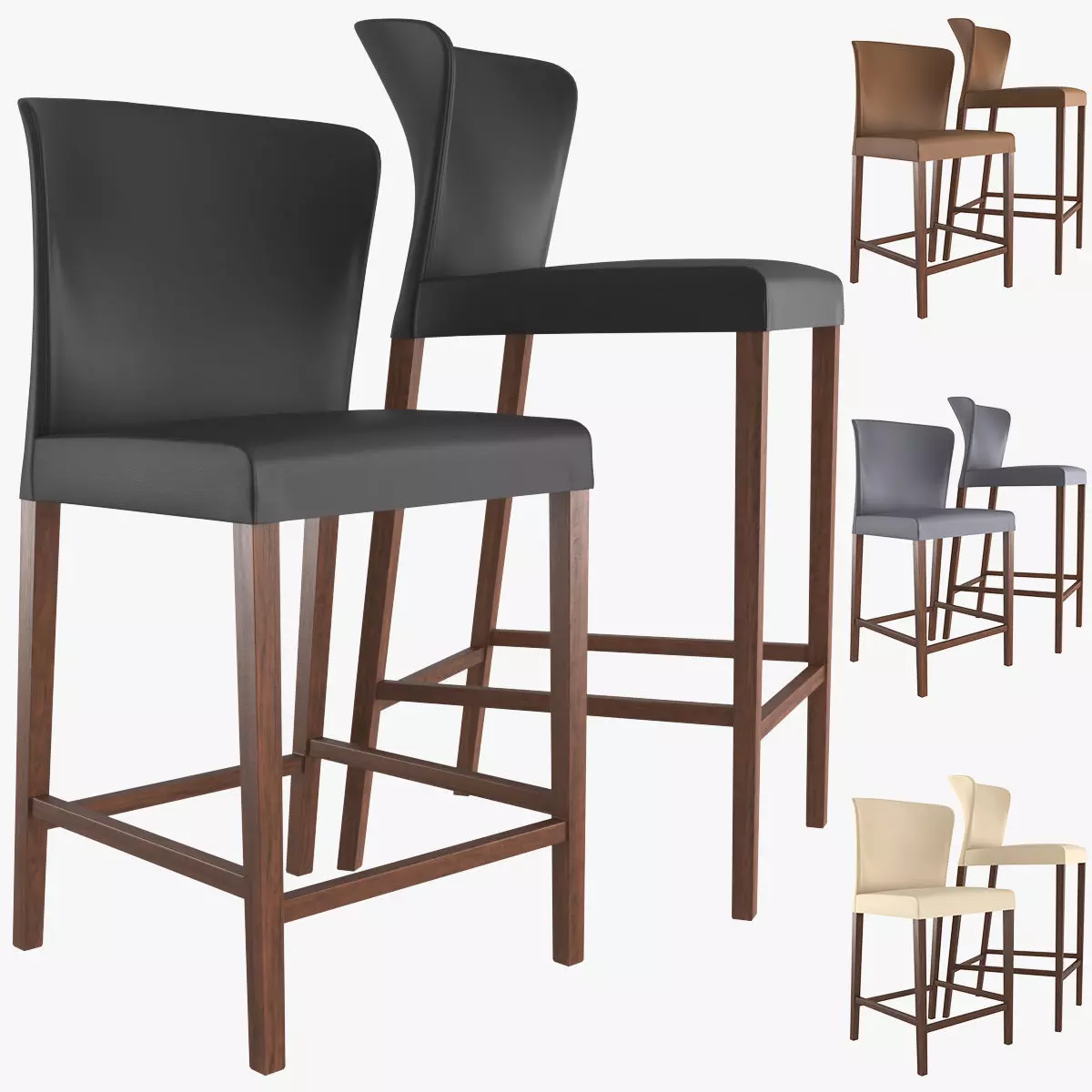 Curran Bar Stool 3D model_0