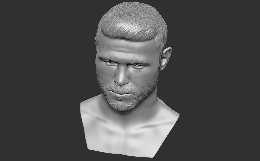 Canelo Alvarez bust for 3D printing 3D print model_19