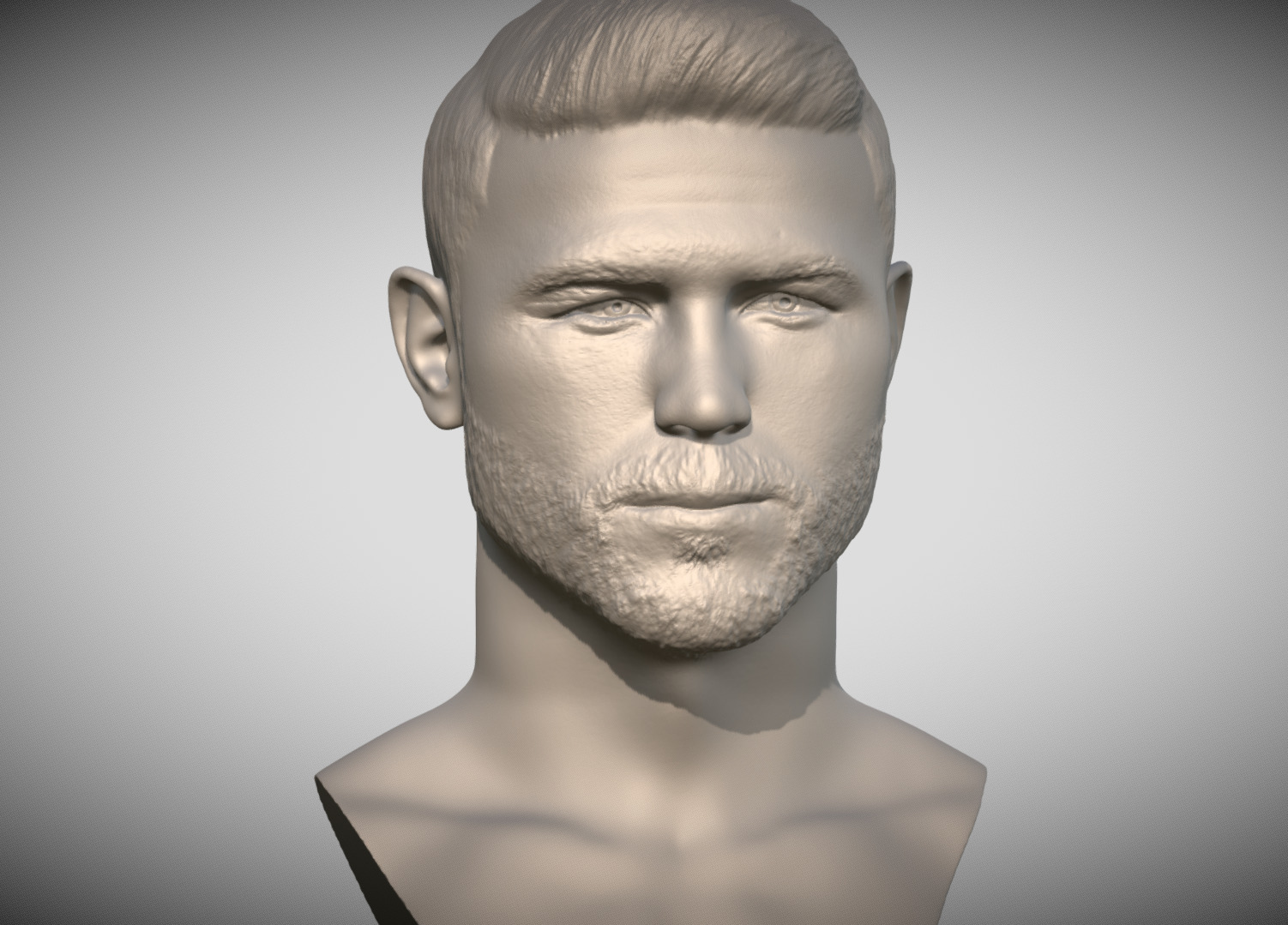Canelo Alvarez bust for 3D printing 3D print model_1
