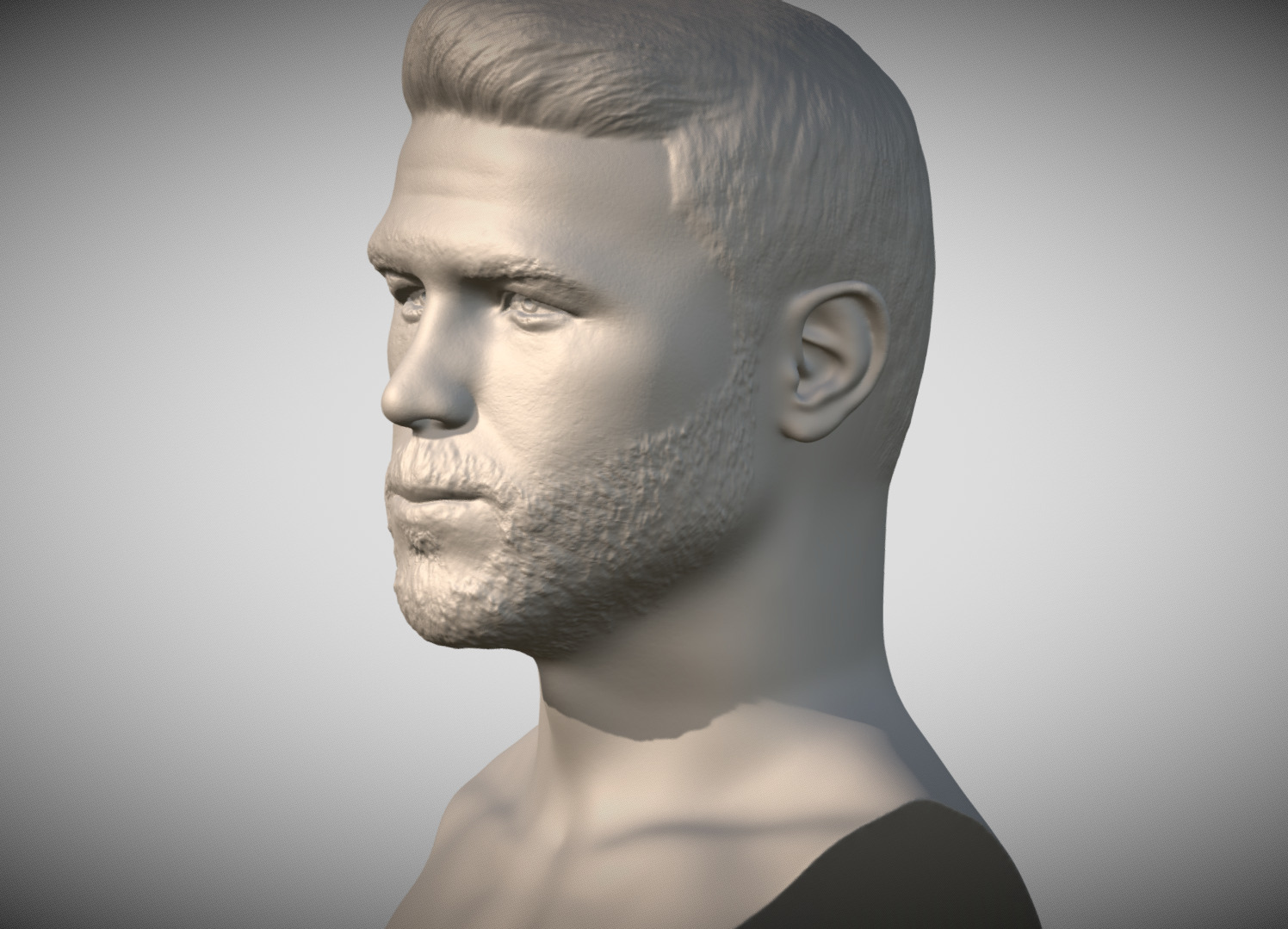 Canelo Alvarez bust for 3D printing 3D print model_2