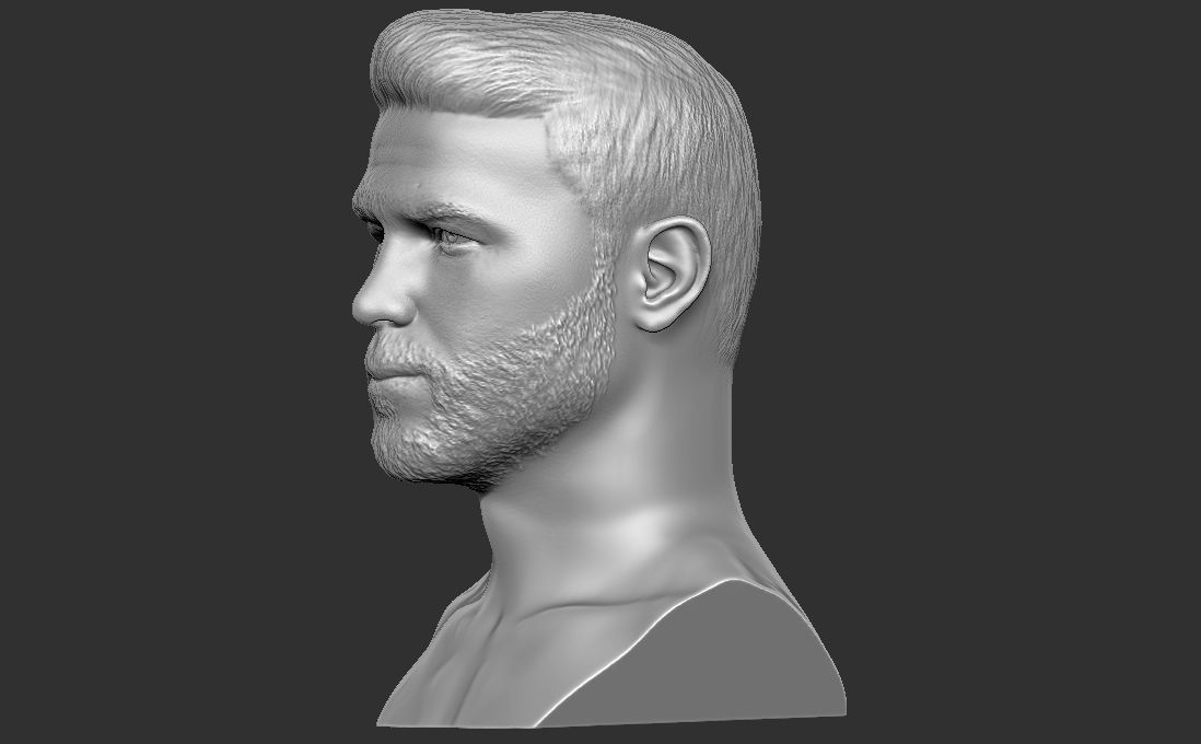 Canelo Alvarez bust for 3D printing 3D print model_8