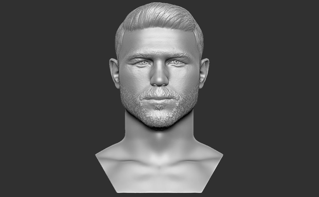 Canelo Alvarez bust for 3D printing 3D print model_5