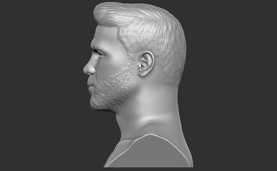 Canelo Alvarez bust for 3D printing 3D print model_9