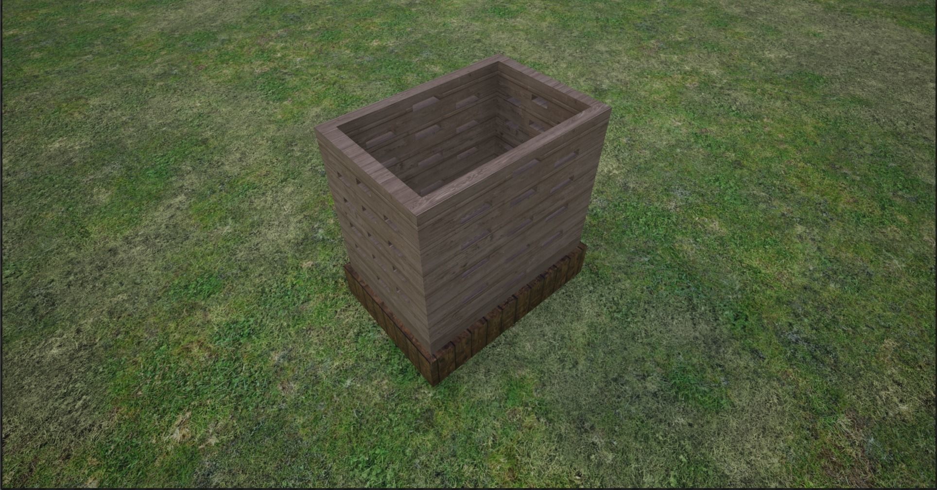 Modular Lowpoly Beehives-Honey Box-Bee Farm Low-poly 3D model_22