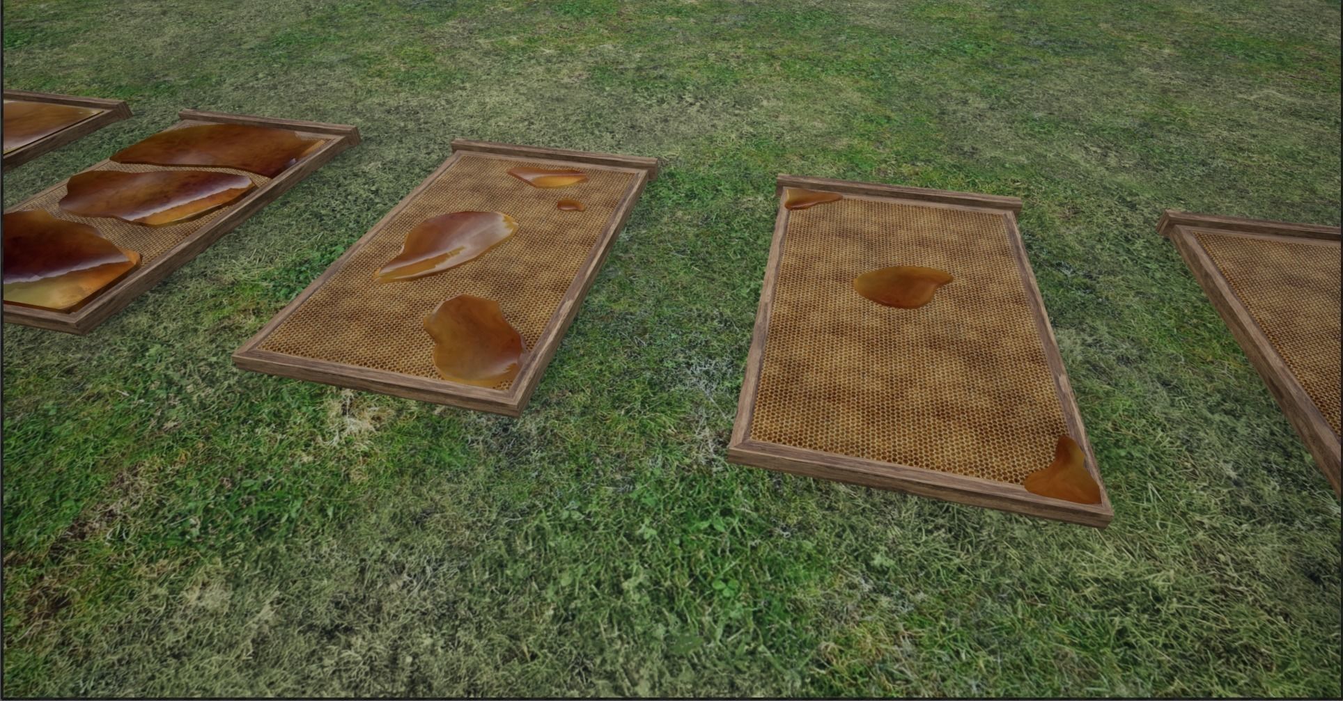 Modular Lowpoly Beehives-Honey Box-Bee Farm Low-poly 3D model_12