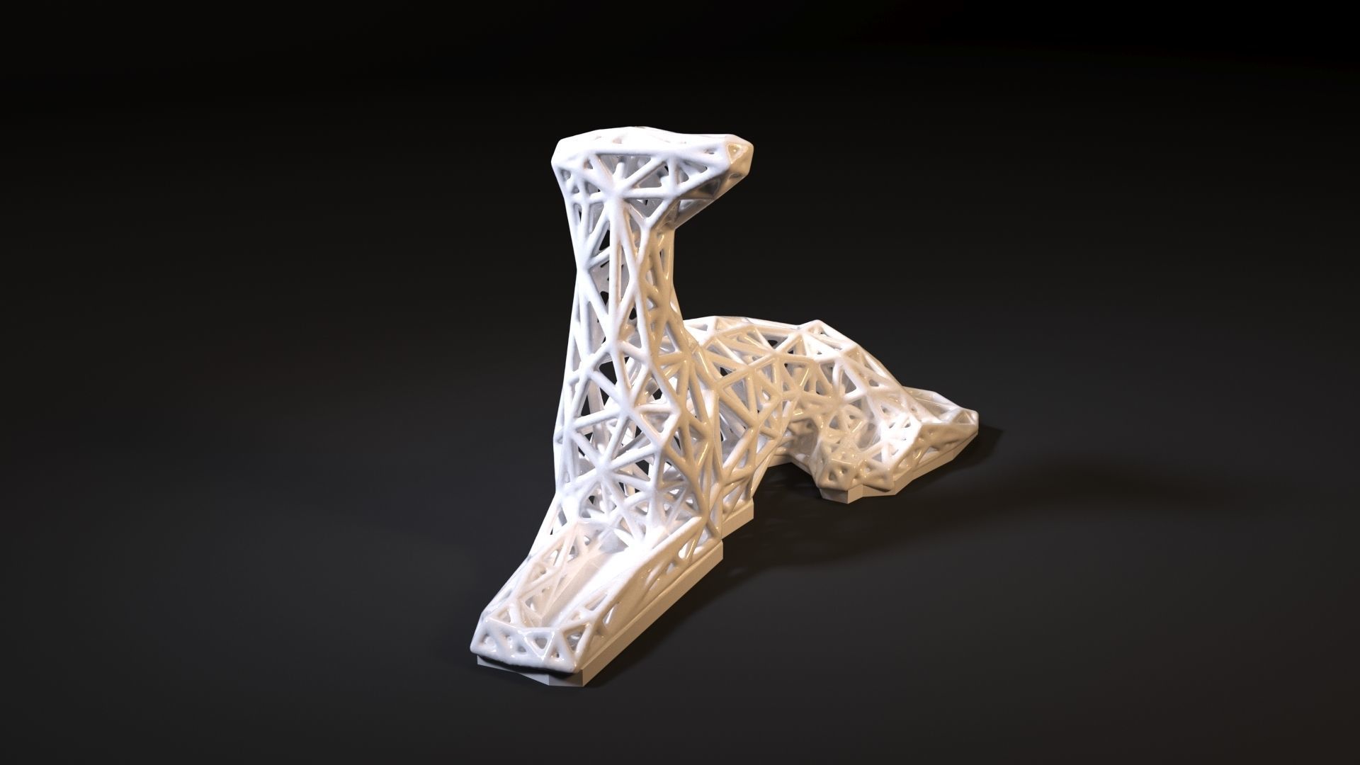 Statue decor dog 3D print model_5