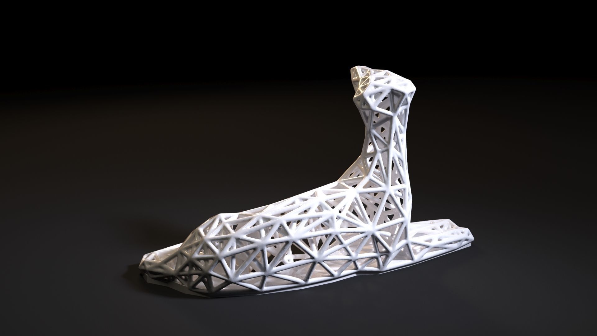 Statue decor dog 3D print model_3