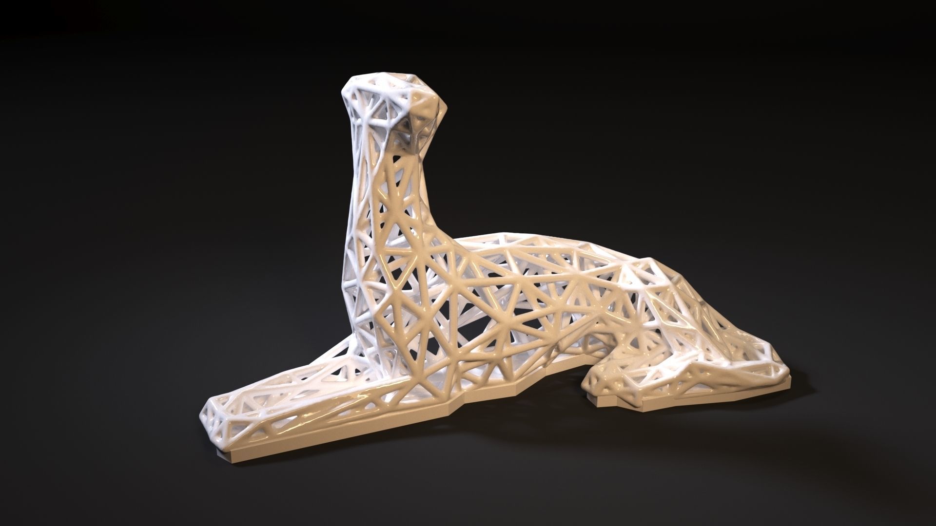 Statue decor dog 3D print model_6