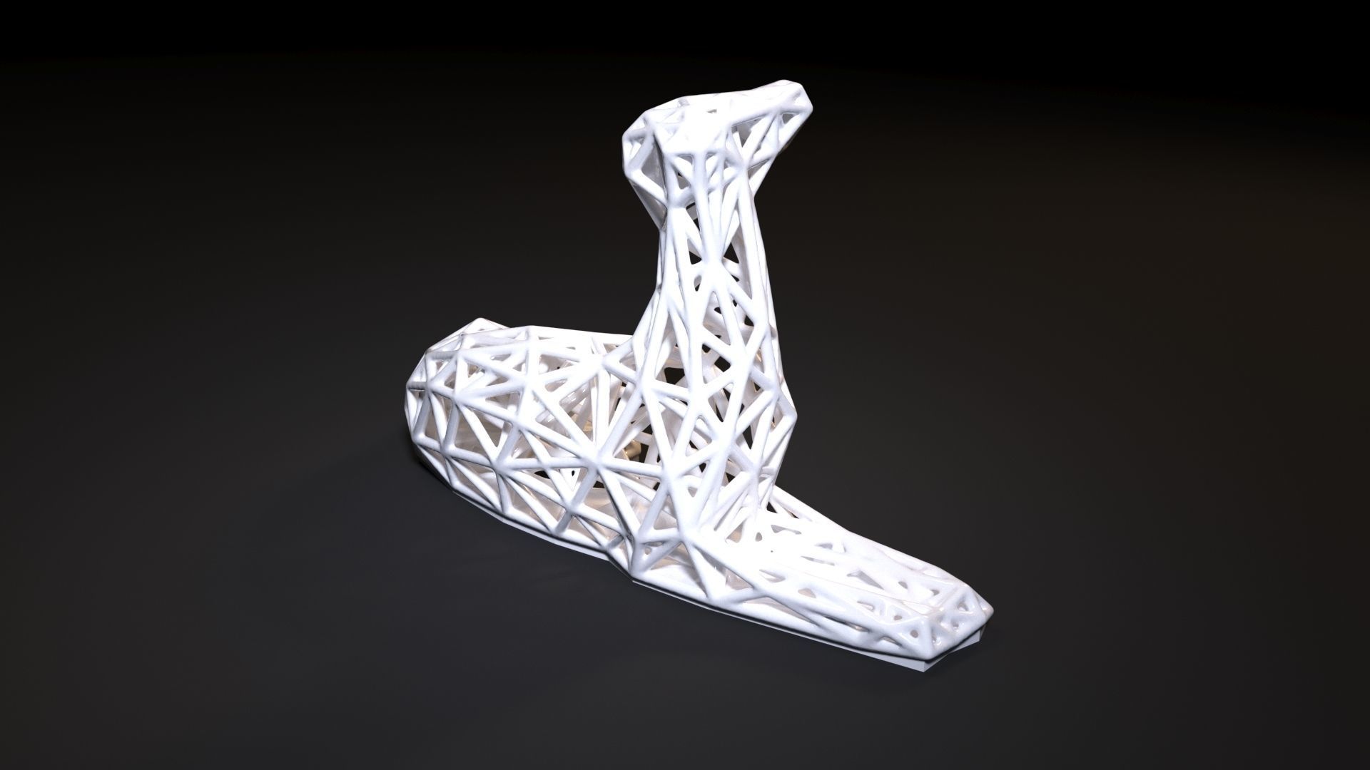 Statue decor dog 3D print model_4