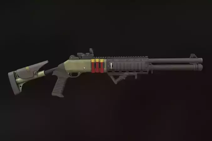 Benelli M1014 Low-poly 3D model