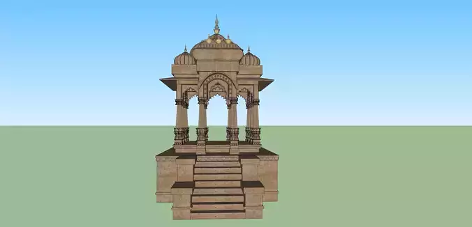 indian jodhpuri stone chatri temple
